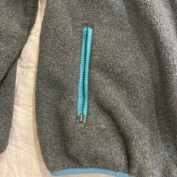Patagonia Synchilla Grey and Teal Fleece - Picture 7 of 7